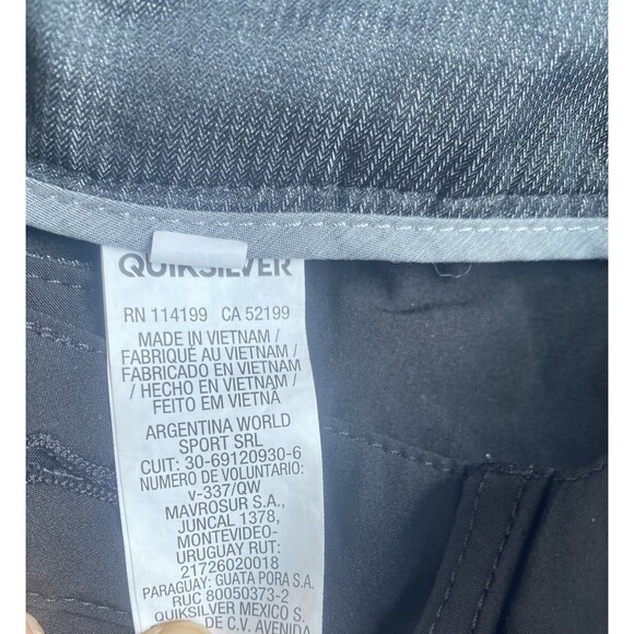 Quicksilver Men's Amphibian Black Dry Flight 4 Way Stretch Board Shorts -Sz 32 - Picture 9 of 16